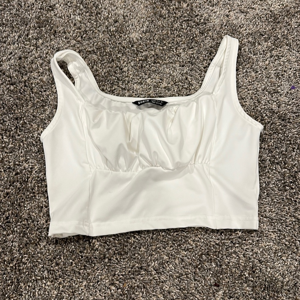 shein ruched bustier tank